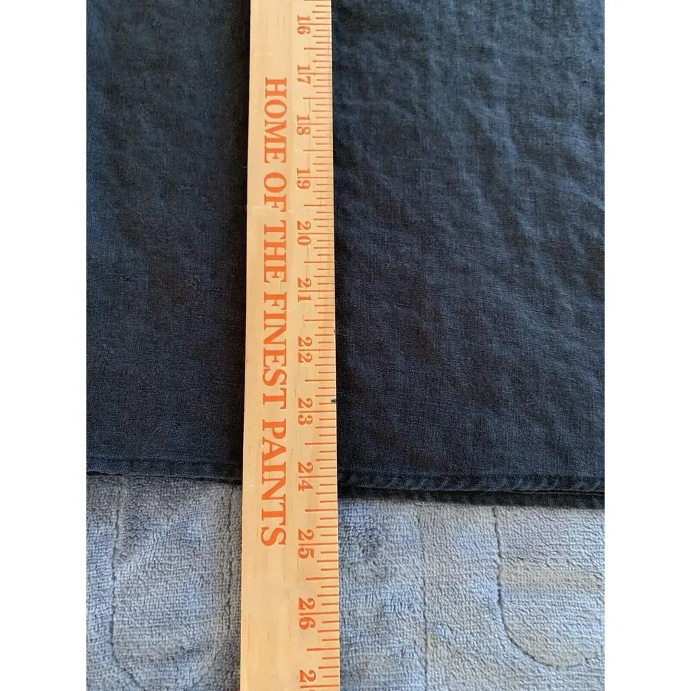 Jones New York Signature Women’s Dark Gray 100% Linen Shirt White Detail Small - Picture 11 of 11